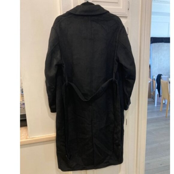 Uniqlo x JW Anderson Black Wool Trench Double Face Belted Coat Women's XS NWT - Picture 9 of 13
